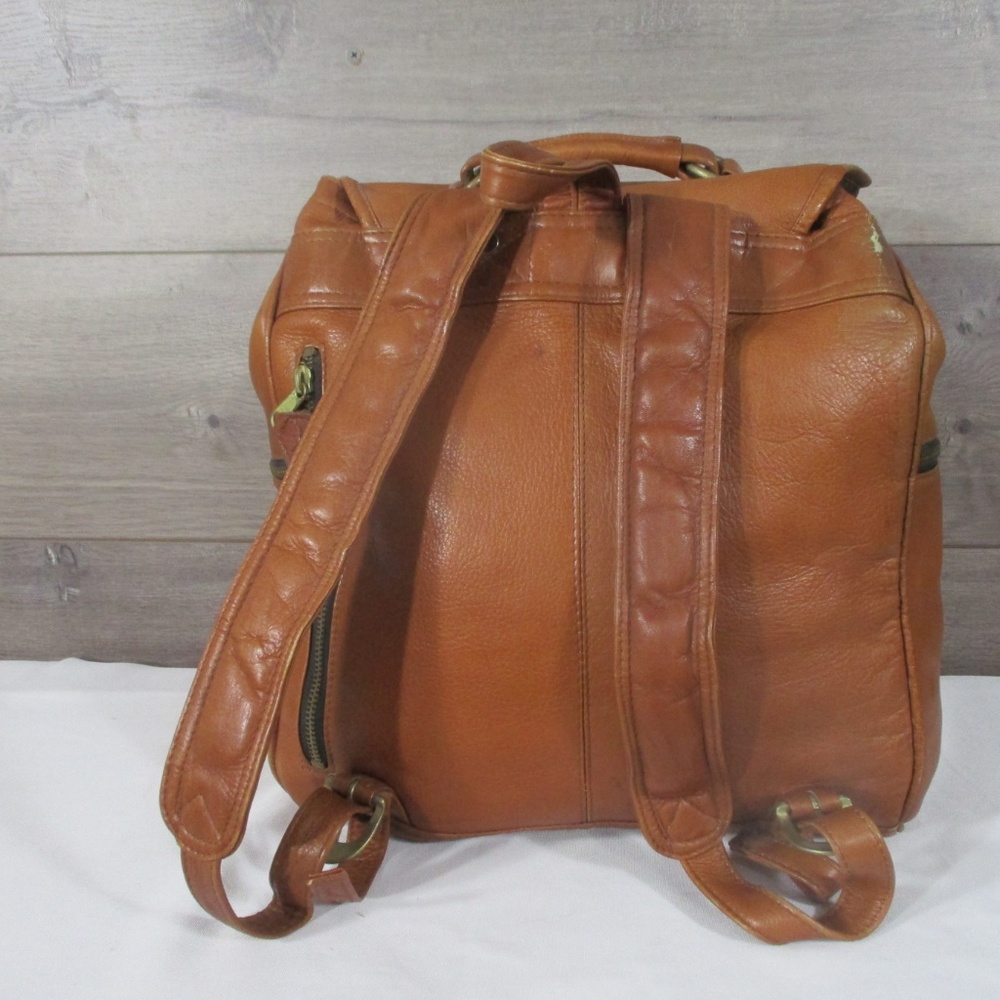 Vintage Frye Brown Leather Backpack - Picture 4 of 8